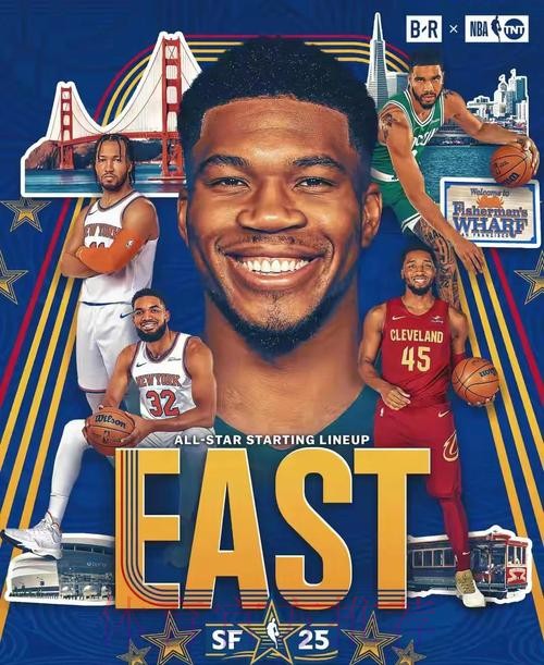 东部全明星首发入选全明星次数：字母哥10次、杰伦-布朗5次